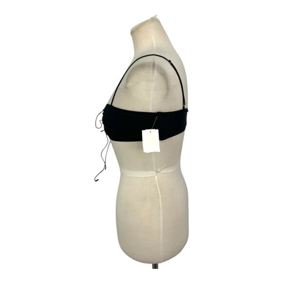 TopShop Skinny Strap Halter Neck Bikini Top in Black Size 6 NWOT $35 MSRP - Picture 4 of 7